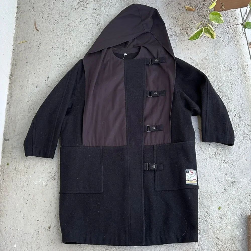 Fiorucci wool/ cotton hooded coat